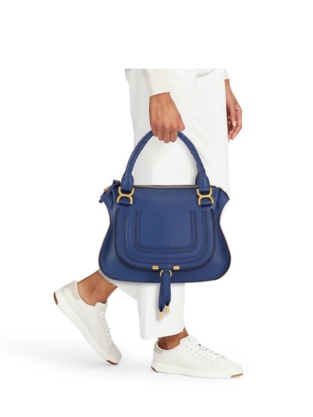 Chloe Marcie in Royal Navy 2way Crossbody bag